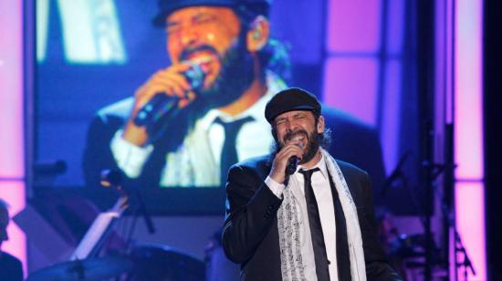 Juan Luis Guerra en una imagen de archivo durante una presentación en Las Vegas.