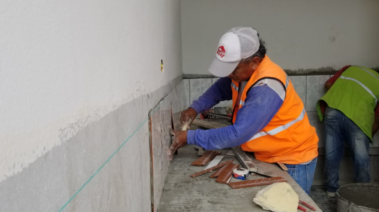 Un trabajador de la construcción, el 8 de enero de 2020. 