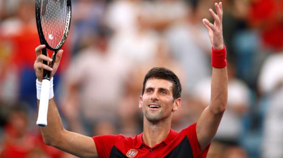 El serbio Novak Djokovic tras darle el paso a su equipo a las semifinales de la ATP Cup 2020.