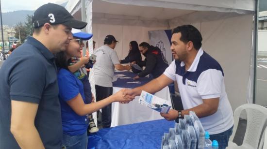 Foto Archivo.  Funcionarios del BIESS en la Feria Toda una Vida, en noviembre de 2019.