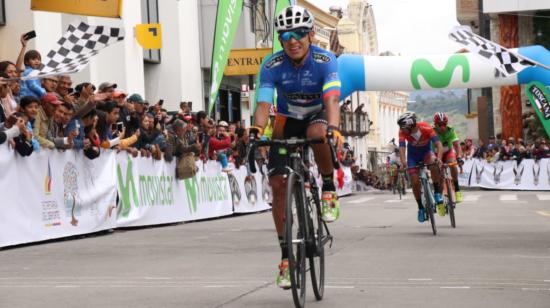 El carchense David Villarreal es el actual ganador de las metas volantes de la Vuelta al Ecuador. 