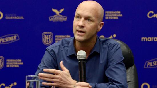 Jordi Cruyff habló en conferencia de prensa en Guayaquil, el pasado 16 de enero. 