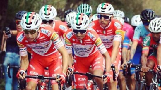 El ciclista ecuatoriano es el mejor ubicado del equipo Androni Giocattoli - Sidermec. 