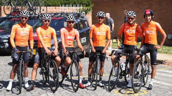 Estos son los seis integrantes del Team Ineos que correrán el Tour Colombia 2.1. 