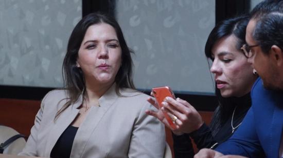 María Alejandra Vicuña durante la lectura de la sentencia en la Corte Nacional