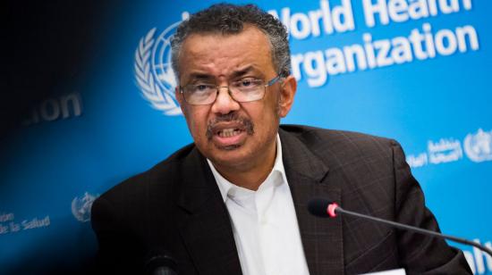 El director de la Organización Mundial de la Salud, Tedros Adhanom Ghebreyesus, durante una intervención ante la prensa el 30 de enero de 2020.