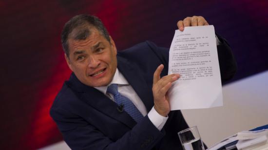 Rafael Correa durante una entrevista en enero de 2017, durante el último tramo de su presidencia.