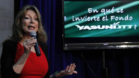 Archivo. Ivonne Baki, en 2011, cuando era responsable del proyecto ambientalista Yasuní-ITT.