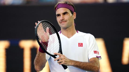 Roger Federer celebra un triunfo en el Abierto de Australia, el 4 de febrero de 2020.