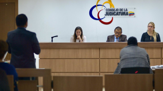 La audiencia de apelación a la prisión preventiva se realizó en la Corte Provincial de Justicia, en Guayaquil.