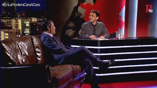 Juan Carlos Monedero entrevistó a Rafael Correa en abril de 2018, en su programa En La Frontera.