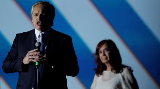 Alberto Fernández, presidente de Argentina, junto a su vicepresidenta, Cristina Fernández de Kirchner.