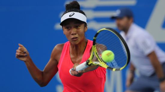 Leylah Fernández durante la final del torneo WTA de Acapulco. 