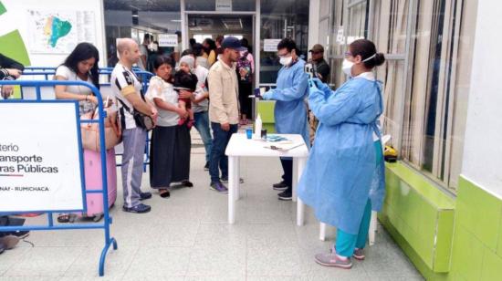 Desde el pasado 1 de marzo de 2020 se realizan controles del Ministerio de Salud en la frontera norte, en Rumichaca.