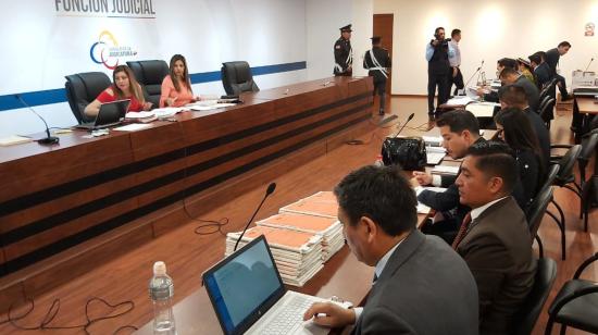 La audiencia preparatoria de juicio  por el incendio del edificio de la Contraloría se instaló el lunes 2 de marzo de 2020, en el Complejo Judicial Norte, en Quito. 