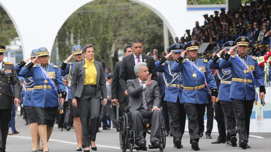 El presidente Lenín Moreno participó en la ceremonia por los 82 años de la Policía Nacional y graduación de nuevos uniformados.