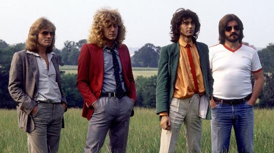 John Paul Jones, Robert Plant, Jimmy Page y John Bonham en una foto promocional de la banda en 1979.