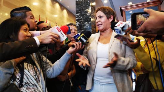 María José Carrión, asambleísta, anunció se desafiliación de Alianza PAIS, el 11 de marzo de 2020.