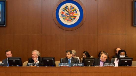 Reunión del Consejo Permanente de la OEA del 12 de marzo de 2020, en Washington.