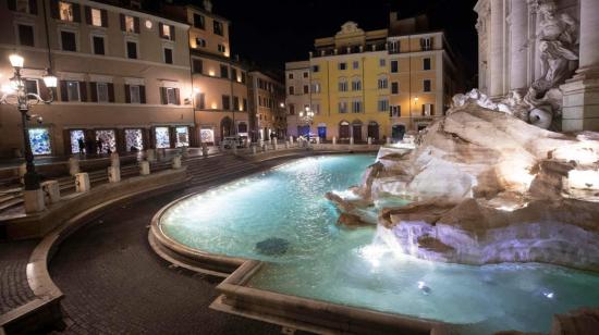 Vista general de la Fontana di Trevi durante la cuarentena decretada en Italia para frenar el avance del coronavirus, el 11 de marzo de 2020.