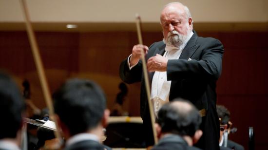 Krzysztof Penderecki  en la sala de concierto de Beijing en China, el 11 de noviembre de 2011.