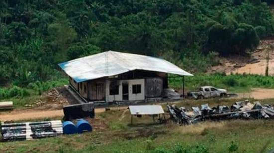 Imagen del campamento La Esperanza, del proyecto minero San Carlos Panantza, que fue destruido el 28 de marzo.