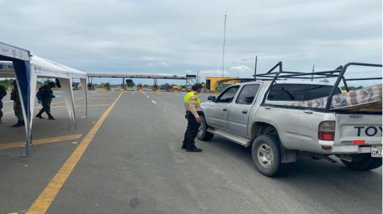 El operativo de la Fuerza de Tarea Conjunta en Guayas se ubicó en el peaje de la vía Dura-Boliche, este 30 de marzo