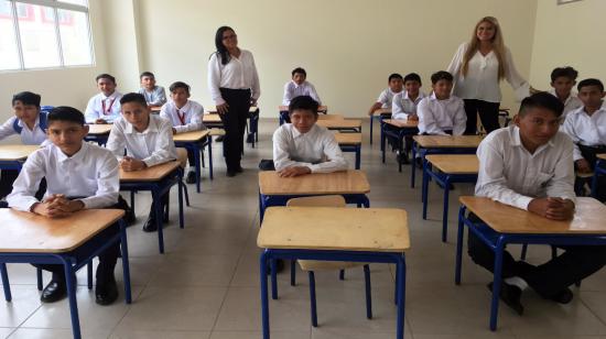 Estudiantes en clases presenciales, el 2 de abril de 2019.