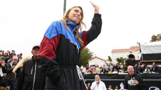 Sharapova, en un evento de Tenis realizado en San Diego, Estados Unidos, el 2 de marzo de 2020.