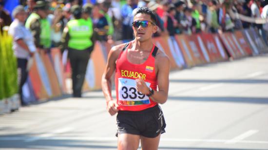 El ecuatoriano Andrés Chocho en una de su competencias de marcha.