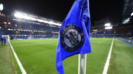 Vista del terreno del juego del estadio  Stamford Bridge. 