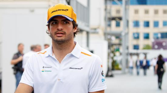 Carlos Sainz, durante el Gran Premio de Bakú, el 25 de abril de 2019.