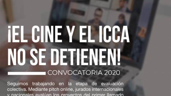 Imagen promocional de las convocatorias lanzadas por el ICCA este 2020.