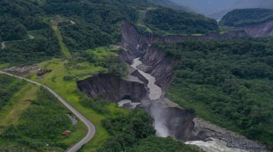 Imagen de la erosión del río Coca el 16 de mayo de 2020 por el Servicio de Gestión de Riesgos, entidad  que observa la evolución del fenómeno.