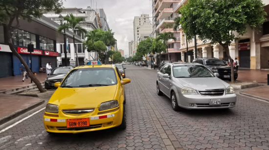 La avenida 9 de Octubre, en el centro de Guayaquil, el pasado 15 de mayo de 2020.