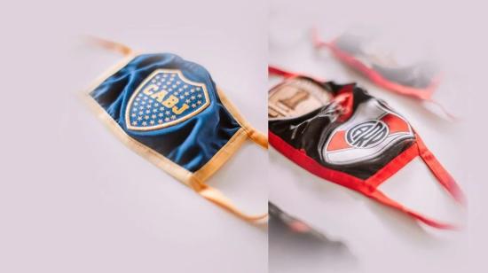 Así son las mascarillas confeccionadas con las camisetas donadas por los jugadores de Boca y River.