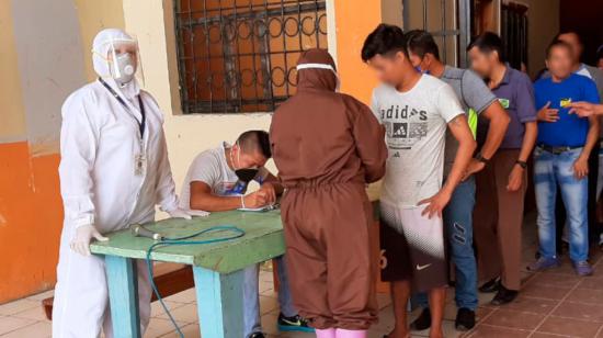 Control médico a los presos de la Cárcel de Archidona, el 21 de mayo de 2020.