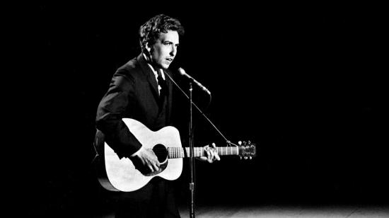 Bob Dylan, en 1969, durante la grabación de un episodio del programa de Johnny Cash.