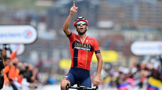 El ciclista italiano Vincenzo Nibali tras una competición. 