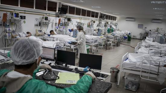 Imagen de un hospital para pacientes de Covid-19 en Brasil, donde se probará la posible vacuna, el 2 de junio. 