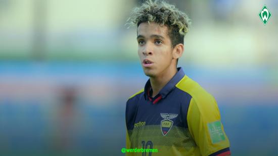 Johan Mina fue el goleador de Ecuador en el Sudamericano Sub 17 de Perú, en 2019.