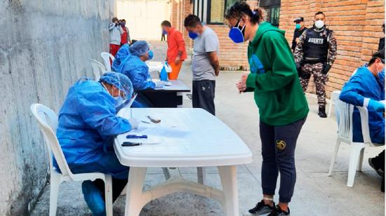 Jornada de pruebas rápidas de Covid-19 realizada en una cárcel del país, el 7 de junio. 