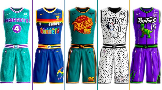 Propuesta de Slam Studios de los uniformes de la NBA con diseños de películas de Disney.