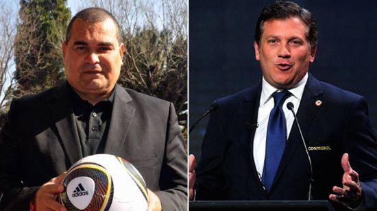 José Luis Chilavert, exarquero, y Alejandro Domínguez, actual presidente de la Conmebol.