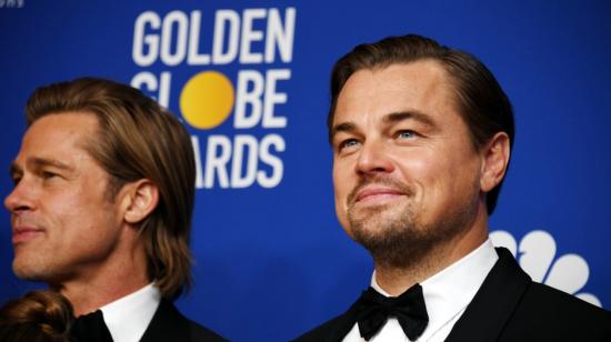 Brad Pitt y Leonardo Di Caprio en la entrega de los Globos de Oro de este 2020, cuando la película en la que trabajaron juntos, "Once upon a time in Hollywood", ganó el premio por mejor musical o comedia.