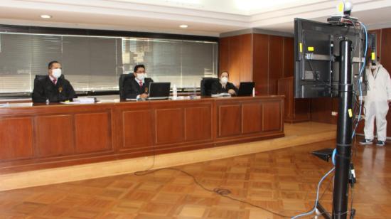 El Tribunal de apelación del Caso Sobornos 2012-1016, durante la instalación de la audiencia, el 24 de junio de 2020.