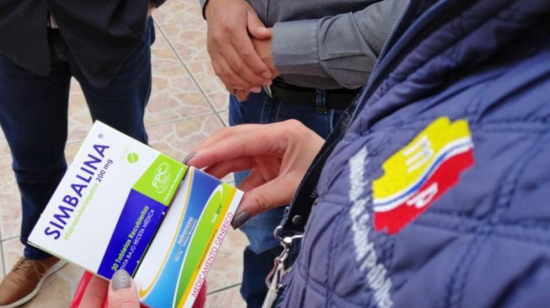 Una caja de tabletas de hidroxicloroquina donada por el Comité Especial de Emergencia por Coronavirus en Guayaquil el pasado 23 de junio de 2020.