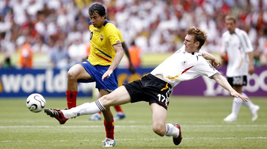 Jaime Iván Kaviedes durante el partido ante Alemania, en la Copa del Mundo de la FIFA 2006.