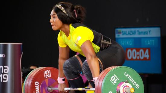 Tamara Salazar compitiendo en los Juegos Panamericanos 2019 en Lima (Perú). 