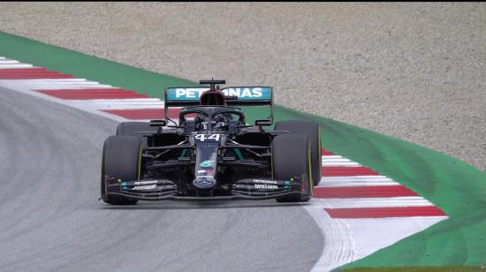 El piloto Lewis Hamilton durante el circuito del Gran Premio de Estiria, este domingo 12 de julio.